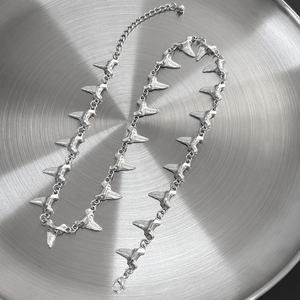 Collana VAF COOL 50+5cm con Dente di Squalo in Acciaio Inossidabile - 24 Pezzi Disponibili - Prodotti <span class=keywords><strong>per</strong></span> Assemblaggio - Collar De Diente De Tiburon - Product Image 5