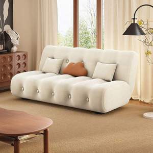 Modern Tufted Fabric <b>Sofa</b> <b>Bed</b> Foldable Loveseat Upholstered Sleeper Couch for Living Room Bedroom Hotel - Product Image 5