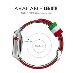 Tejido de Nylon de reemplazo de pulsera correa de reloj de Apple, para 40 MM 44 MM Apple Watch serie 1, <span class=keywords><strong>2</strong></span>, 3, 4 5 - Product Image 3
