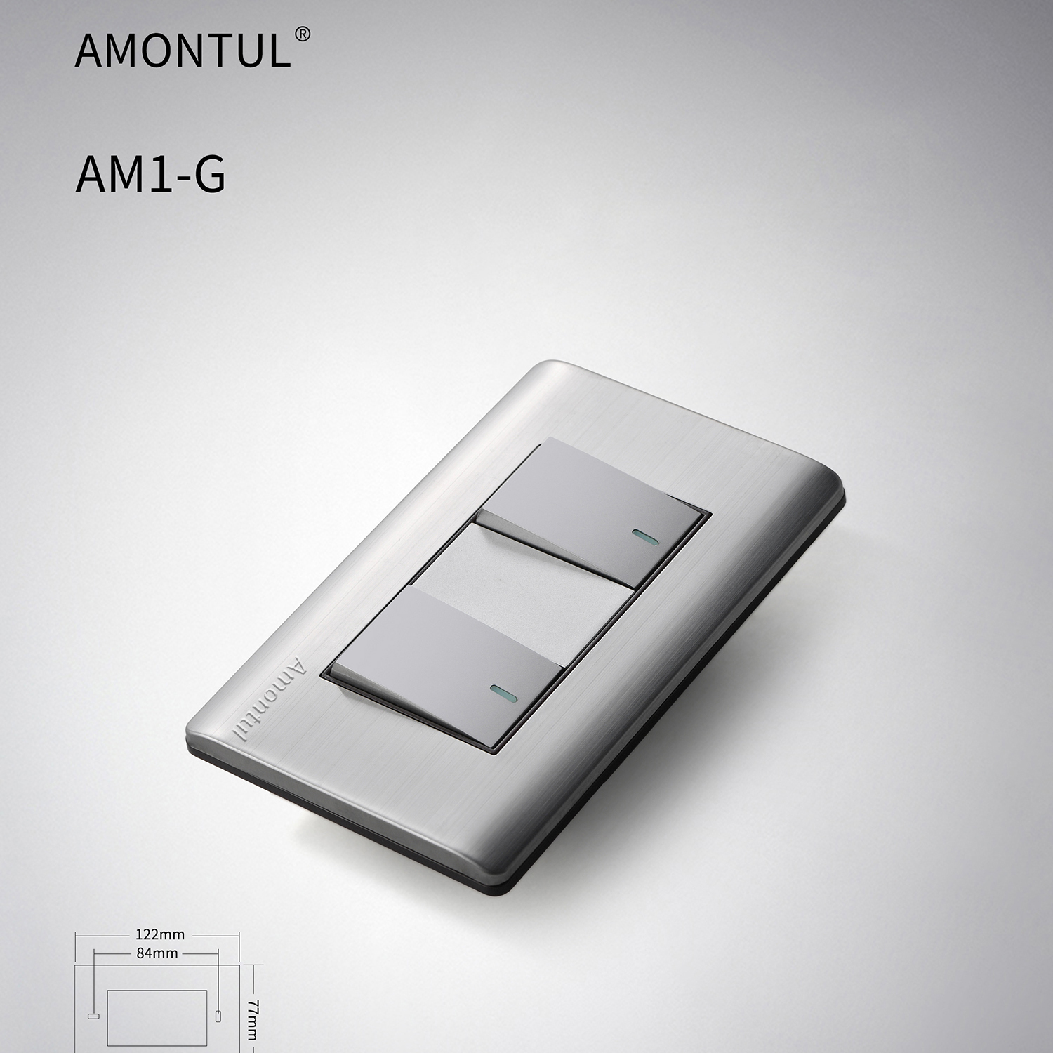 3 <strong>Way</strong> 2way Metal Aluminium Double <strong>Gang</strong> Electric <strong>Switches</strong> and Socket Wall <strong>Switch</strong> Panel
