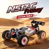 HOSHI 2X Batterie 70KM/H N517C Frenzy 1/12 Échelle Moteur Brushless Camion Professionnel en Métal 4x4 Voiture de Course Tout-Terrain