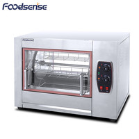 Foodsense barbecue au charbon de bois Commercial en acier inoxydable avec petite Machine électrique de rôtisserie de poulet