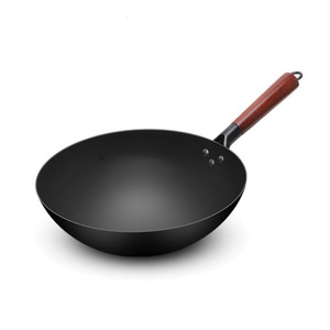 Juego de Wok Multifuncional Innovador de Hierro Fundido, Antiadherente, con Mango de Madera, Diseño Moderno, Ecológico, para Cocina de Gas, Uso Doméstico y en Restaurantes - Product Image 1