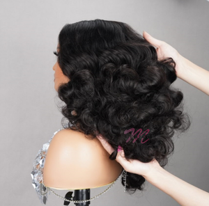 Pronto nave bomba Funmi 6 pollici profondo parte parrucca HD pizzo senza colla uovo ricciolo spesso rimbalzante ondulato lungo dritto affare natalizio - Product Image 1