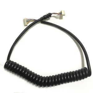 Hoge Kwaliteit Aangepaste Elektrische Spring Spiraal Opgerolde Zelf Coiling Draad Kabel