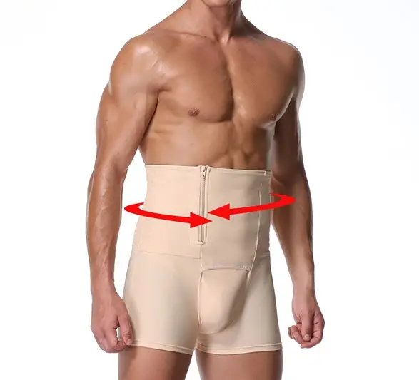 Mens compression under clothes shapewear high waist tummy briefs full body sauna suit corset vest abdominal shapewear thin vest