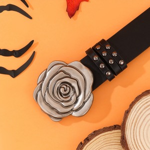 Cinturón de PU de Moda Hip Hop Y2K con Hebilla de Aleación, para Disfraces de Halloween, Accesorios de Cine y Televisión, ODM OEM - Product Image 5
