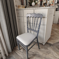 Chaise d'hôtel moderne en acrylique empilable, métal, PC, pour la maison, le bureau, l'atelier, les fêtes, la cuisine, les mariages, le bar