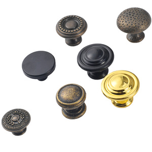 Furniture Handle And <b>Knob</b> Zinc Alloy Round Drawer Cabinet <b>Door</b> Single Hole Traditional Durable - Product Image 5