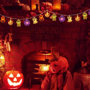 Luces Navideñas al por Mayor Howlighting de Alta Calidad, Decoraciones Festivas de Halloween, Cadena de Luces LED con Diseño de Calabaza, Murciélago y Araña - Product Image 3