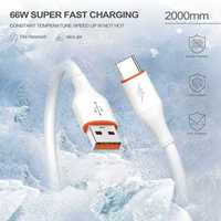 Nouveau câble de charge rapide 3-en-1 Type-C en nylon tressé 66W 2026 avec connecteur métallique en cuivre pur pour données et alimentation
