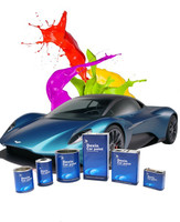 Vernis liquide acrylique imprimé avec logo personnalisé, effet miroir, couche transparente avec application par pulvérisation