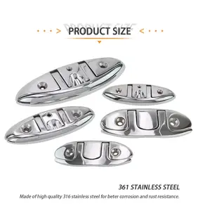 Shenghui Stainless Steel 316 Boat Parts Cleat Flip Up Boat Fender Cleat Dock Cleat Pop Up Boat Folding Cleats