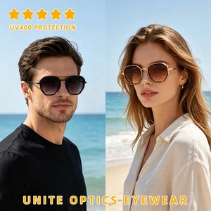 Nouvelles Tendances Mode Été 2026 – Lunettes de Soleil Vintage à Monture Métallique Polygone, Protection <span class=keywords><strong>UV</strong></span> 400, Marque Privée OEM pour Hommes et Femmes - Product Image 2