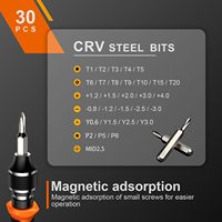 Bytool – Kit de 38 mini-outils de réparation manuels CRV, tournevis Torx T5 T6 Y00, étui souple multifonction OEM