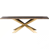 Pied de meuble en fer forgé en acier inoxydable, art moderne, disponible en laiton et chromé, idéal pour une Table à manger