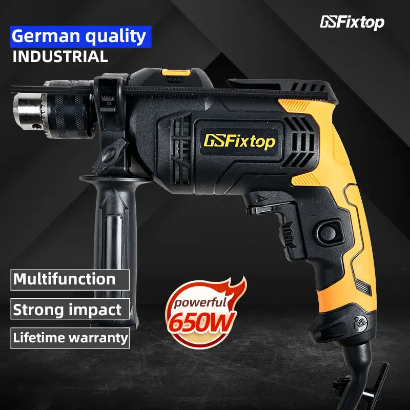 Factory Drilling Capacity 1.5-13mm Rated Power 650w 0-3000r/min Electric Cordless Power Drill Tools