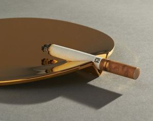 Top Sell 2026 <b>Ashtray</b> with Round Shaped Golden FInished Metal Crafted Handmade <b>Ashtray</b> For Sale By Exporters - Product Image 3