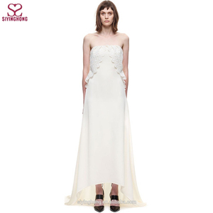 2019 Femmes Blanc Royal Buste <span class=keywords><strong>En</strong></span> <span class=keywords><strong>Dentelle</strong></span> <span class=keywords><strong>En</strong></span> Mousseline De Soie Élégante Maxi Soirée <span class=keywords><strong>Demoiselle</strong></span> D'honneur robe de mariée Longue - Product Image 6