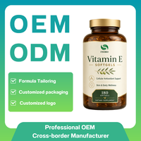 Suplemen Diet Vitamin E Alami dalam Bentuk Softgel, Dukungan Nutrisi Antioksidan, Vitamin E Label Pribadi OEM