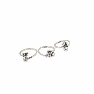 S925 Sterling Silver Geometric Bead <b>Open</b> <b>Ring</b> For Women Index Finger Gift Jewelry - Product Image 5