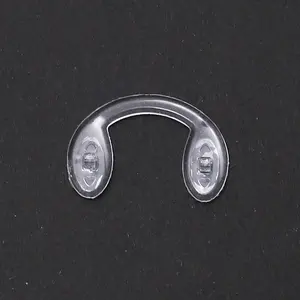 U Shaped Plastic Silicone Nose Pads For Eyeglass Soft Plug-in Air Chamber Glass Nose Pads Strap Bridge