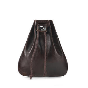 Nouveau cuir véritable cadeau porte-monnaie Mini sac cordon bijoux sac de rangement rétro fait main portefeuille - Product Image 6