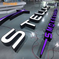 Letras de Canal Iluminadas LED Impermeables Personalizadas de Fábrica para Negocios, Letrero Frontal para Tienda de Cigarrillos, Letras de Canal para Negocios en Exteriores
