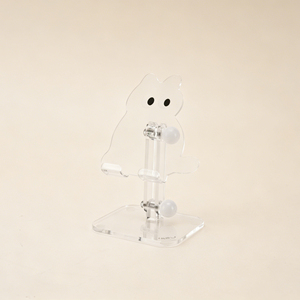 Low MOQ Big Eye Cat Acrylic Phone Tablet Stand Custom Logo 180&deg; Adjustable Foldable Desktop Holder for Desk Decor - Product Image 1