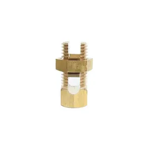 Brass Color Split Bolt Connector, Copper Wire Grip Clamp Screw Type Wire Connectors