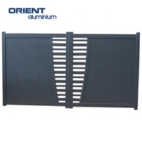 Système de portail électrique automatique en aluminium pour maison, portail coulissant métallique de jardin, prix et designs, portail de voie d'accès automatique en aluminium