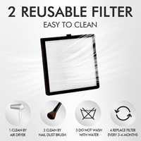 LUGX Pro 70W Professional Strong Cordless Recargable Nail Dust Collector Machine Rechargeable Nail Dust Vacuum Cleaner