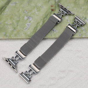 Boucle milanaise en acier inoxydable à libération rapide pour bracelet <span class=keywords><strong>Apple</strong></span> <span class=keywords><strong>Watch</strong></span> Série 11 avec adaptateur breloques cœur 42 46 <span class=keywords><strong>mm</strong></span> - Product Image 6