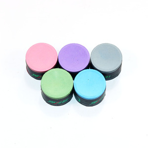 Craie de billard professionnelle de qualité supérieure, marque Billie, couleur bleu/vert/gris/rose/violet, forme ronde, avec boîte à craie - Product Image 2