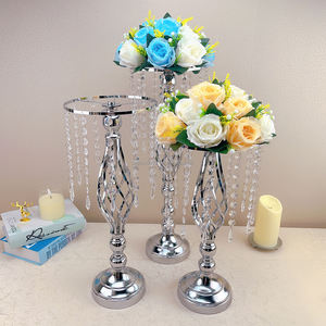 Gran oferta, centro de mesa de boda, decoraciones de mesa, jarrón dorado <span class=keywords><strong>para</strong></span> centros de mesa con cristales de araña <span class=keywords><strong>para</strong></span> eventos, <span class=keywords><strong>cumpleaños</strong></span>, decoración del hogar - Product Image 4