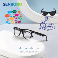Lunettes Intelligentes de Traduction IA, Lunettes Audio à Commande Tactile pour les Voyages