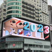 Layar LED Sudut Kanan 3D Tanpa Kacamata, Layar Besar Perawatan Depan, Dinding Video LED untuk Pusat Perbelanjaan dan Pasar Mal.