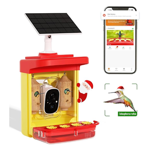 Comedero para Pájaros Solar Inteligente con Cámara, Identificación Automática de Aves, Resistente al Agua IP66, Cámara HD 2K, Reproduce Transmisiones en Vivo - Product Image 1