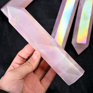 Torre de Cuarzo Rosa Pulido Aura Pink al por Mayor, Cristal Transparente Estilo Feng Shui Vintage para Regalos y Decoración del Hogar - Product Image 2