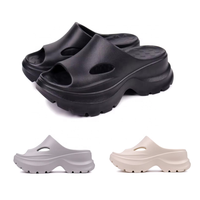 Sandales à plateforme épaisses en EVA personnalisées avec logo BreezeStep pour femmes, semelle épaisse, bout ouvert, pantoufles de massage, imperméables, OEM ODM