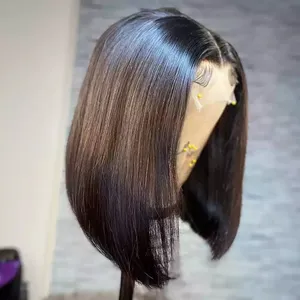 Afro Kinky Curly Pixie Cut Machine Wigs Short Cut Wig 100% Brazilian Curly Human Hair Short Bob Wigs For Black Women