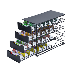 wholesale 4 tier 84pcs Keurig k cup coffee capsule pod storage organizer drawer holder