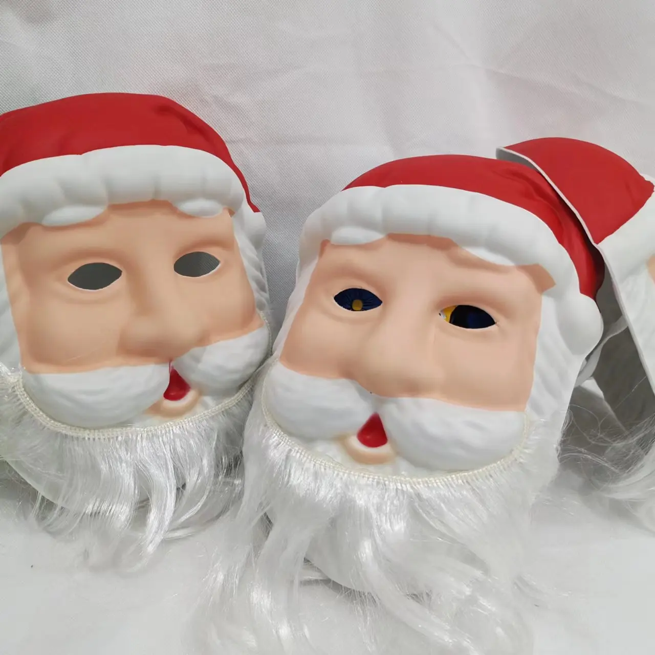 Masque facial en plastique de costume de père Noël de fête de Noël de barbe blanche