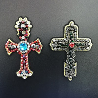 Accessoires de vêtements en PVC 3D, patchs à coudre à la main, lune, perles, strass, décorations pour chapeaux, sacs