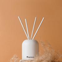 Diffuseur d'huiles essentielles sans flamme haut de gamme ELAN, cylindre en verre, intérieur, parfum longue durée, parfum de 3 mois, rotin