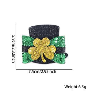 Pinzas y Lazos para el Cabello con Trébol de San Patricio para el Festival Irlandés - Product Image 4