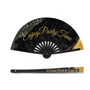 Cá Nhân Người Hâm Mộ Tay Gấp Cho Đám Cưới Nhỏ Nhỏ Trung Quốc Tay Fan Tùy Chỉnh In Logo 33Cm Giấy Gỗ Tùy Chỉnh Tay Người Hâm Mộ - Product Image 4