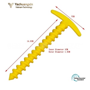 Camping Tent Pegs & Mallets Plastic <b>Screw</b>-in Design for <b>Secure</b> Tent Stakes - Product Image 6