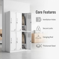 Mobilier commercial, mobilier de bureau, mobilier de bureau pour dortoir, armoire de classement à six portes, armoire, armoire de rangement