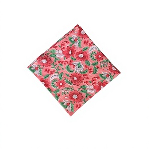 Vintage Style Floral Handkerchiefs Handmade Cotton Hankies Zero Waste Reusable Mask Fabric Small <b>Large</b> Cotton Napkins Accessory - Product Image 1